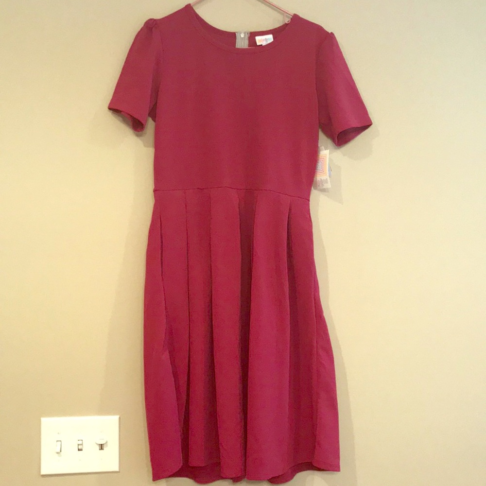 NWT Amelia dress, wine or crimson colored